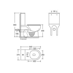 Lavita Kompakt WC Posejdon bezrantowy z deską wolnoopadającą