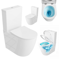 Kompakt WC bezkołnierzowy z deską wolnoopadającą Lavita Nautilius wirowy