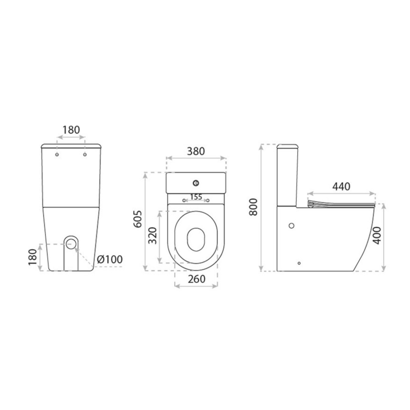 Kompakt WC bezkołnierzowy z deską wolnoopadającą Lavita Nautilius wirowy