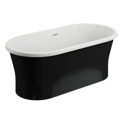 Wanna wolnostojąca akrylowa Amona New Nero Mat 150x75 cm