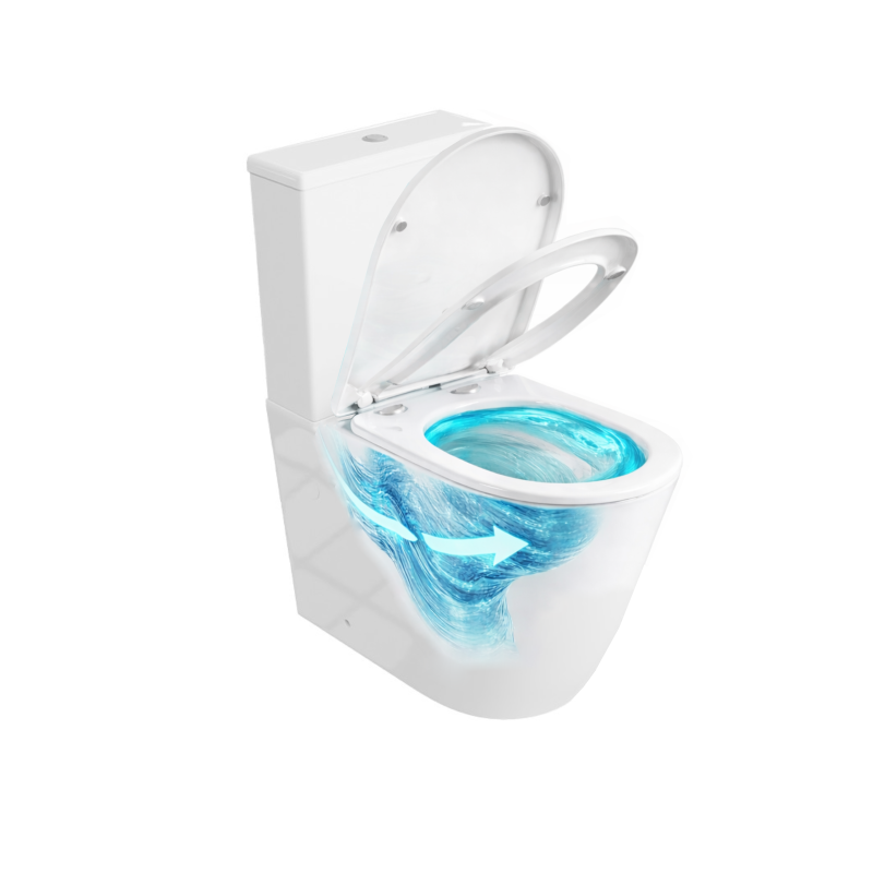 Kompakt WC bezrantowy LAVITA NEPTUN 3.0 wirowy z deską wolnoopadającą