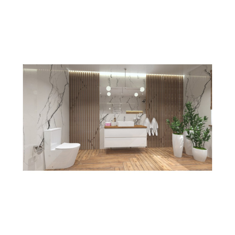 Kompakt WC bezrantowy LAVITA NEPTUN 3.0 wirowy z deską wolnoopadającą