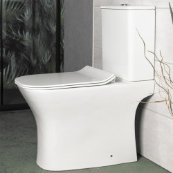 Kompakt WC bezkołnierzowy KAMET odpływ poziomy z deską wolnoopadającą