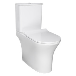 Kompakt WC bezkołnierzowy Makalu odpływ poziomy z deską wolnoopadającą