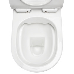 Kompakt WC bezkołnierzowy Makalu odpływ poziomy z deską wolnoopadającą