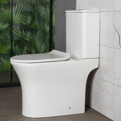 Kompakt WC bezkołnierzowy Makalu odpływ poziomy z deską wolnoopadającą