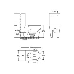 Lavita Kompakt Wc Neptun Black