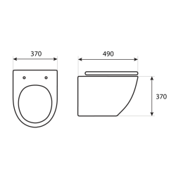 Lavita Miska WC wisząca SINTO bezrantowa, oszczędność wody, z deską