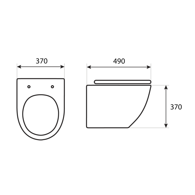Lavita Miska WC wisząca SINTO bezrantowa, oszczędność wody, z deską
