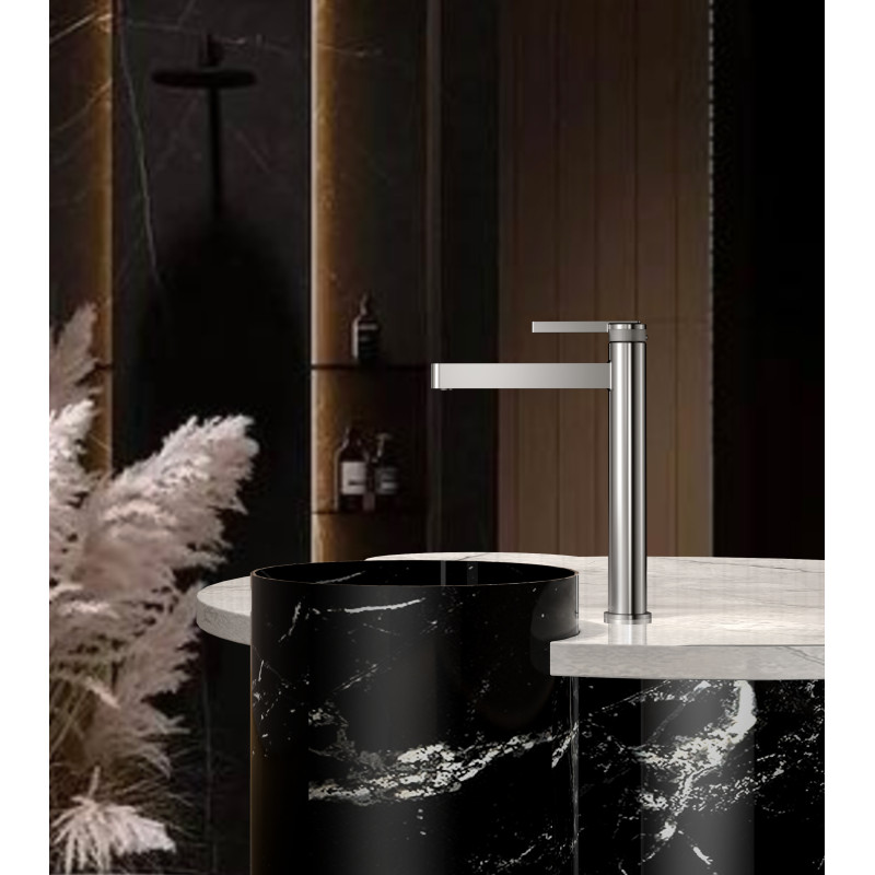 Bateria umywalkowa stojąca wysoka - nablatowa chrom połysk AUREVO AVAPAX ABAU131111