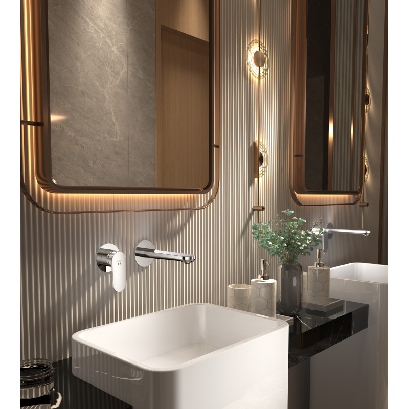 Bateria umywalkowa podtynkowa chrom połysk LUNEPO AVAPAX ABLU141111