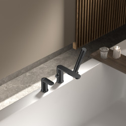 Bateria wannowa 3-otworowa czarny mat LUNEPO AVAPAX ABLU231321