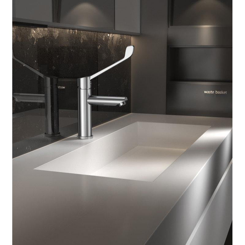 Bateria umywalkowa stojąca z dźwignią Medico chrom połysk MEDICAL AVAPAX ABME1111M1