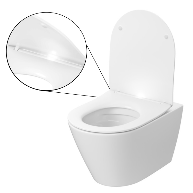 CERSANIT Miska wisząca WC city pro VORTEX MOONWAY SLIM podświetlenie led
