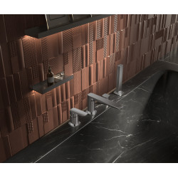 Bateria wannowa 4-otworowa gun metal mat QANIX AVAPAX ABQA241421