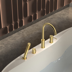 Bateria wannowa 4-otworowa złoty szczotkowany ULTIMATE AVAPAX ABUL241221