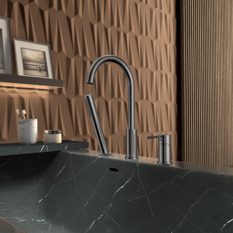 Bateria wannowa 3-otworowa gun metal mat ULTIMATE AVAPAX ABUL231421