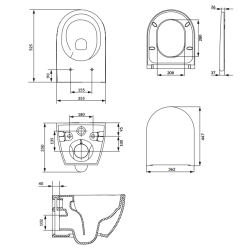 CERSANIT ZEN PRO: Nowoczesna wisząca miska WC wirowa z deską SLIM wolnoopadająca