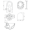 CERSANIT ZEN PRO: Nowoczesna wisząca miska WC wirowa z deską SLIM wolnoopadająca