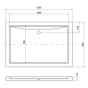 Brodzik posadzkowy Alpina 120x90 Slimline, posadzkowy