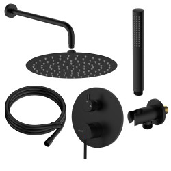 Zestaw prysznicowy podtynkowy dwufunkcyjny czarny ULTIMATE  AVAPAX ANUL121321