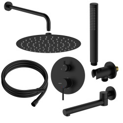 Zestaw prysznicowy podtynkowy trzyfunkcyjny czarny ULTIMATE  AVAPAX ANUL131321