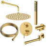 Zestaw prysznicowy podtynkowy dwufunkcyjny złoty szczotkowany ULTIMATE  AVAPAX ANUL131221