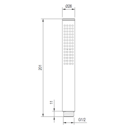 Zestaw prysznicowy  1-funkcyjny z drążkiem  gun metal ULTIMATE AVAPAX ANUL151421