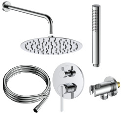 Zestaw prysznicowy podtynkowy dwufunkcyjny chrom AUREVO AVAPAX ANAU121121