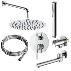 Zestaw prysznicowy podtynkowy trzyfunkcyjny chrom AUREVO AVAPAX ANAU131121