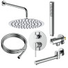 Zestaw prysznicowy podtynkowy trzyfunkcyjny chrom AUREVO AVAPAX ANAU131121