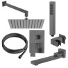 Zestaw prysznicowy podtynkowy trzyfunkcyjny gun metal VELLANO AVAPAX ANVE131421