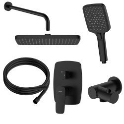 Zestaw prysznicowy podtynkowy dwufunkcyjny czarny QANIX AVAPAX ANQA121331