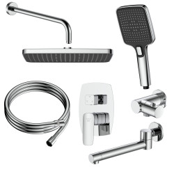 Zestaw prysznicowy podtynkowy trzyfunkcyjny chrom QANIX AVAPAX ANQA131131