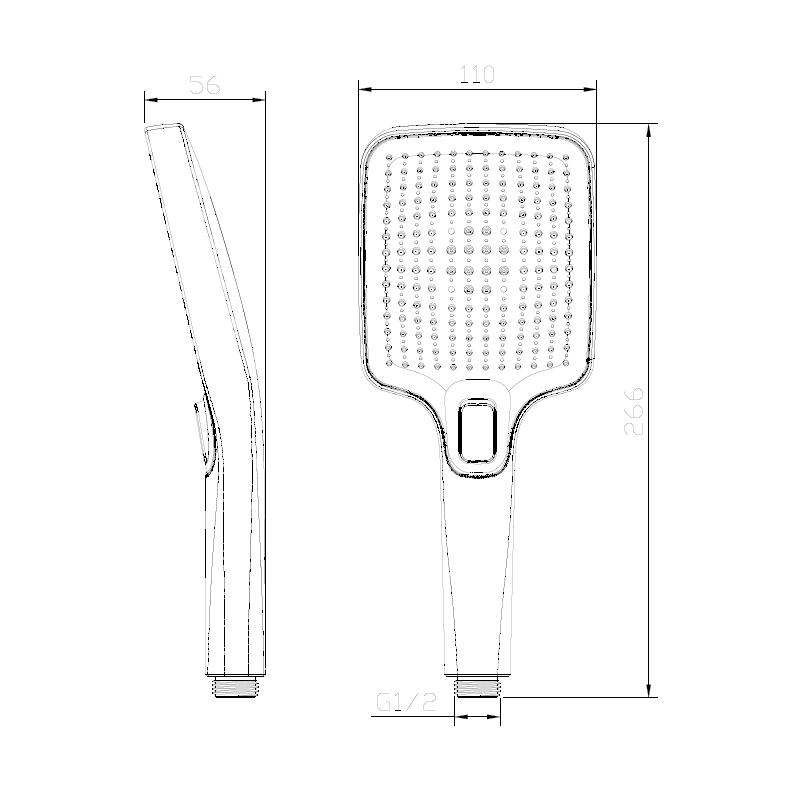 Zestaw prysznicowy  3-funkcyjny z drążkiem  czarny QANIX AVAPAX ANQA151331