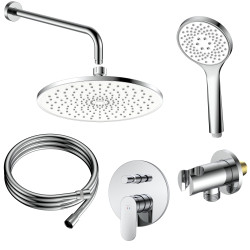 Zestaw prysznicowy podtynkowy dwufunkcyjny chrom LUNEPO AVAPAX ANLU121131