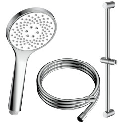 Zestaw prysznicowy  3-funkcyjny z drążkiem  chrom LUNEPO AVAPAX ANLU151131