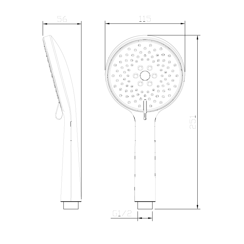 Zestaw prysznicowy  3-funkcyjny z drążkiem  czarny LUNEPO AVAPAX ANLU151331