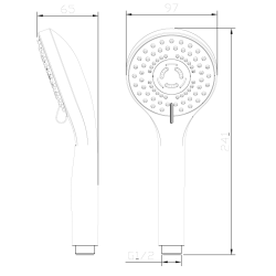 Zestaw prysznicowy  3-funkcyjny z drążkiem  chrom KSENO AVAPAX ANKS151131