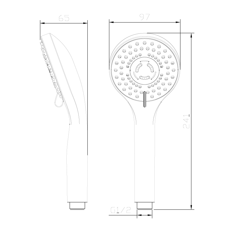 Zestaw prysznicowy  3-funkcyjny z drążkiem  chrom KSENO AVAPAX ANKS151131