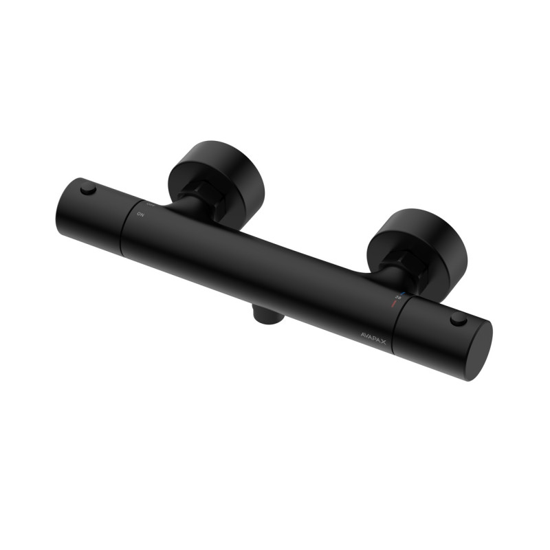 Zestaw prysznicowy natynkowy termostatyczny czarny TEHRMO AVAPAX ANTH3313T1