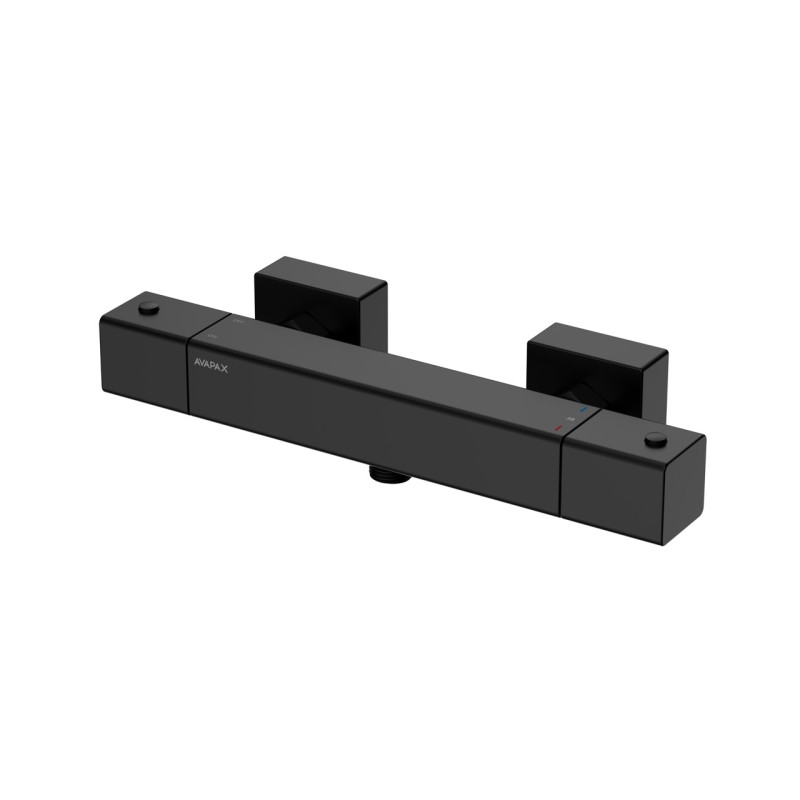 Zestaw prysznicowy natynkowy termostatyczny czarny TEHRMO AVAPAX ANTH3113T2