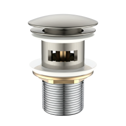 Korek Click Clack do umywalki z przelewem  stal szczotkowana HYDRONE  AVAPAX AKHY121511