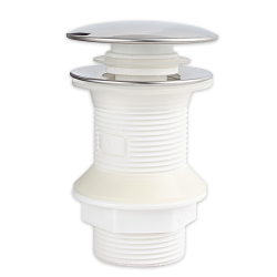 Korek Click Clack plastikowy do umywalki z przelewem chrom HYDRONE  AVAPAX AKHY141111