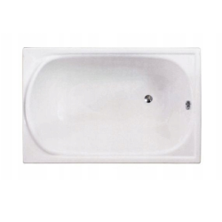 Polimat wanna prostokątna Mini 100x65 z czarną obudową, syfonem chrom i nóżkami