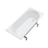 AQUA for you wanna prostokątna Kronos Oval 170x75 ze styropianową obudową LED, złotym syfonem i octem gospodarczym