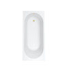 AQUA for you wanna prostokątna Kronos Oval 170x75 ze styropianową obudową LED, złotym syfonem i octem gospodarczym