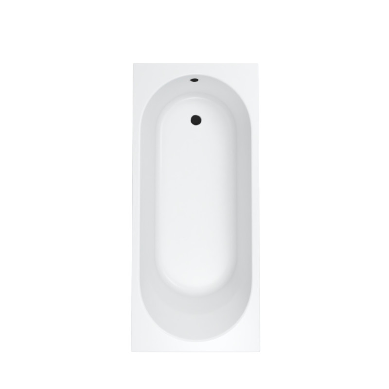 AQUA for you wanna prostokątna Kronos Oval 170x70 ze styropianową obudową LED, octem gospodarczym, czarnym syfonem i nóżkami