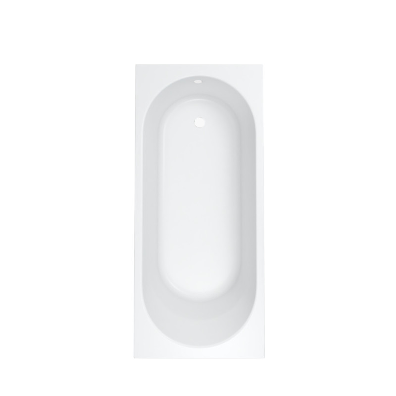 AQUA for you wanna prostokątna Kronos Oval 150x70 ze styropianową obudową LED, octem gospodarczym, białym syfonem i nóżkami