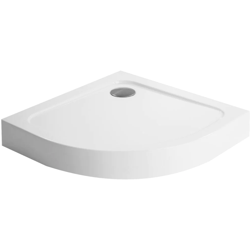 Polimat Brodzik półokrągły kompaktowy Standard 80x80 z syfonem